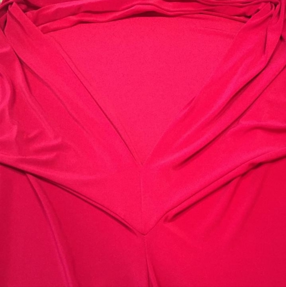 Cherry red long flowing cocktail dress x-large - Picture 10 of 10